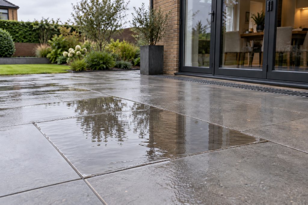 Instructing an expert witness about a patio holding water